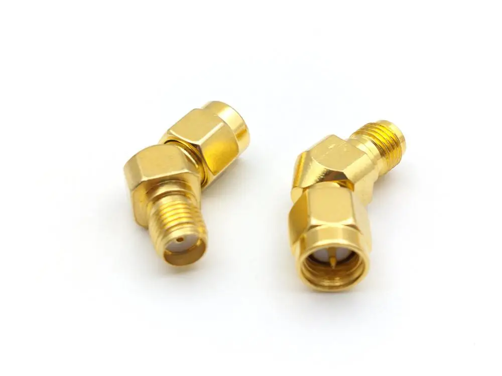 100pcs SMA Male to SMA Female 45 Degree Connector for FPV Race Goggle Antenna