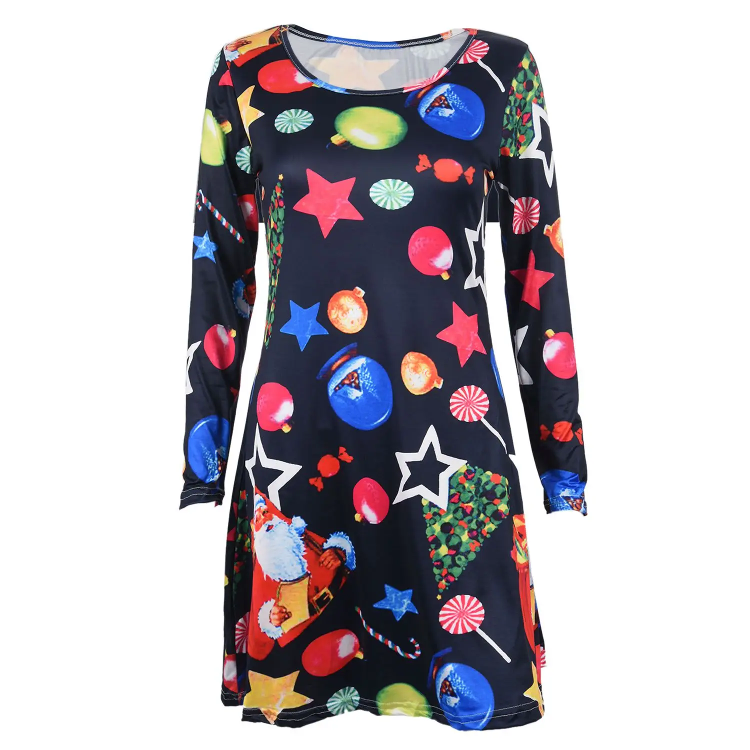 Autumn Winter Top Quality Christmas Dresses For Women New Long Sleeve