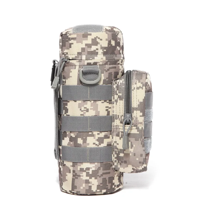 

Portable Kettle Bag Camo Pocket Water Bottle Bag Camping Riding Hiking Hunting Accessory Outdoor Sport MOLLE Tactical Bag