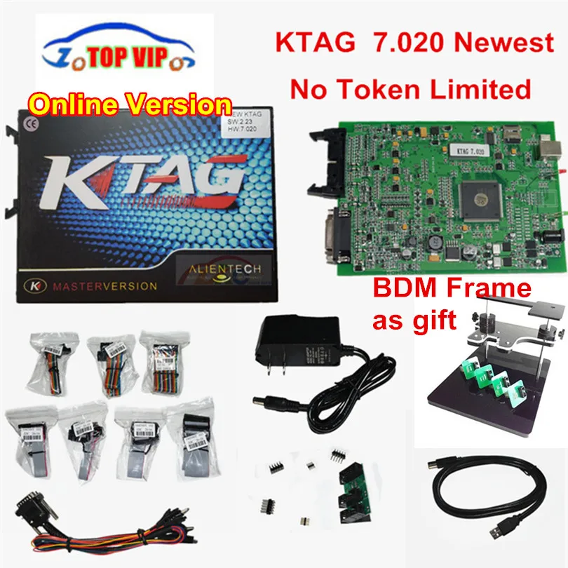 

KTAG v7.020 Master KessV2 V2.47 V5.017 EU Red PCB No Token Limit ECU Programer Tool KESS Ktag Tuning Kit For Car/Tractor/TRUCK
