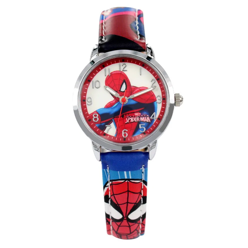 Disney brand watches Quartz 30m waterproof Boy Spiderman Cartoon Anime kids watches Captain America 3
