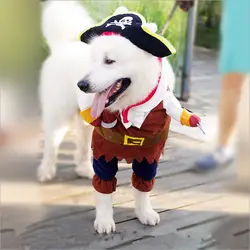 Забавная Одежда для животных Косплей Пиратские собаки кошка Хэллоуин милый костюм одежда комфорт для маленьких средних собак