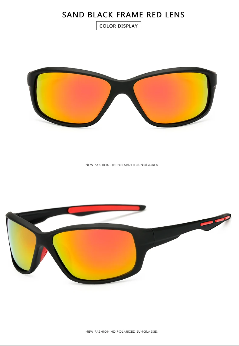 Новые поляризованные мужские модные солнцезащитные очки с градиентными линзами мужские очки для вождения UV400 поляризационные очки lunette G211 - Цвет линз: red lens