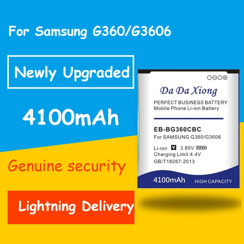 

4100mAh EB-BG360BBE EB-BG360CBC Battery for Samsung Galaxy Core Prime G360 G3608 G3606 G3609 G360H/F SM-G3606 G361H Galaxy J2