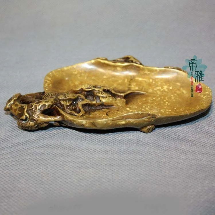 

Chinese Palace Royal Bronze Copper Gild Pine Tree Pen wash writing brush washer SD 506