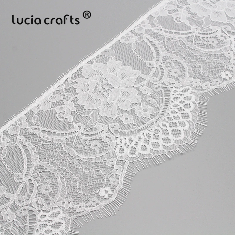 Lucia crafts 3y 15 см белый/черный вышитый кружевной отделкой ленты Свадебный декор пошив одежды «сделай сам» Аксессуары R0501