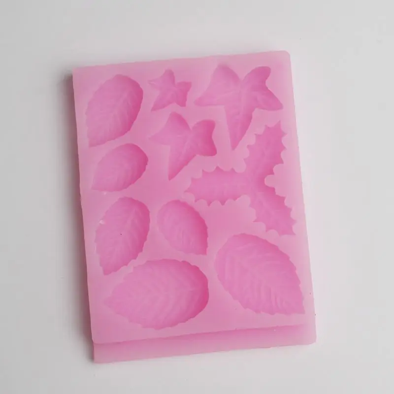 Новая силиконовая форма для шоколада в форме кленового листа, листья для украшения торта из помадки