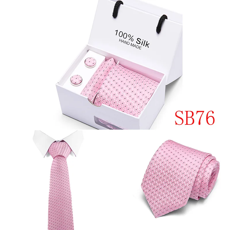Клетчатый мужской набор галстуков удлиненный размер 145 см* 8 см галстук розовый Пейсли шёлк-жаккард Тканый шейный галстук костюм Свадебная вечеринка