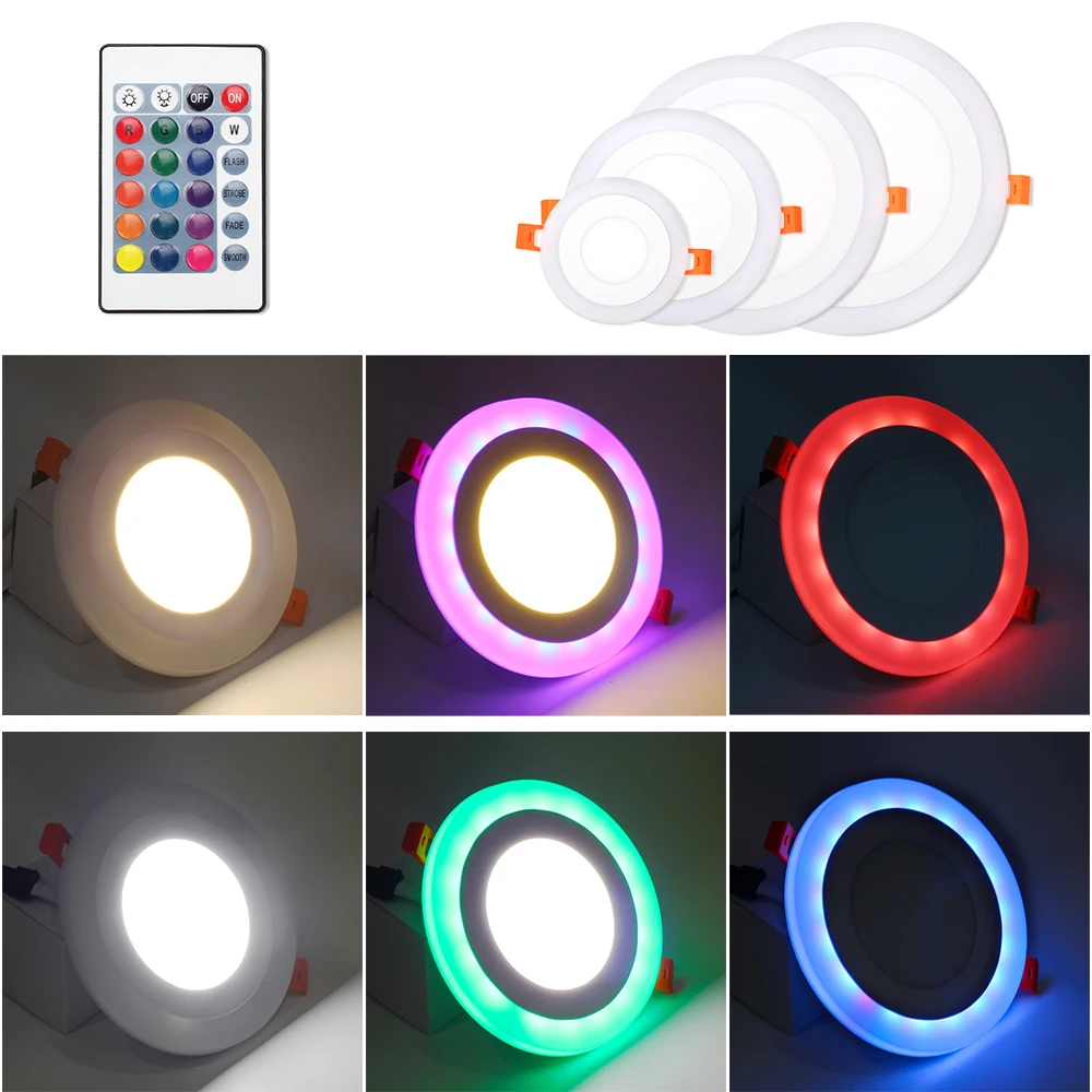 Ультратонкая светодиодная панель с двойным цветом RGBW RGBWW rgb пультом