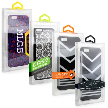 

50pcs Universal Mobile phone Case Package PVC transparent plastic Retail Packaging Box for iphone6/7/Samsung Cell phone KJ-666