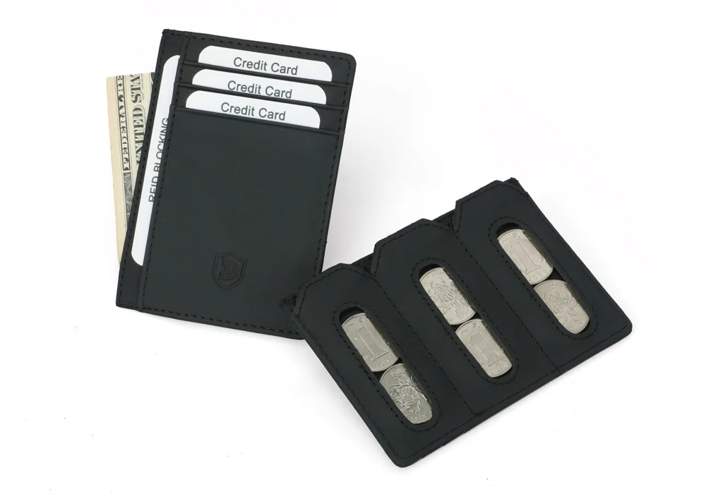 Натуральная кожа кредитной держатель для карт с портмоне держатель кредитной карты Новый RFID мини кредитной карты кошелек для денег