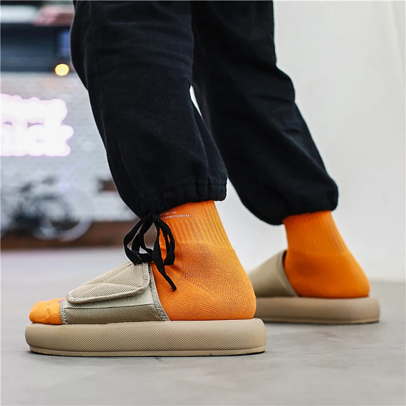 

Summer Platform Shoes Men Sandals Beach Flip Flops Male Shoes Comfortable Casual Black Slippers Sandalias Mujer 2019 Flat Shoes