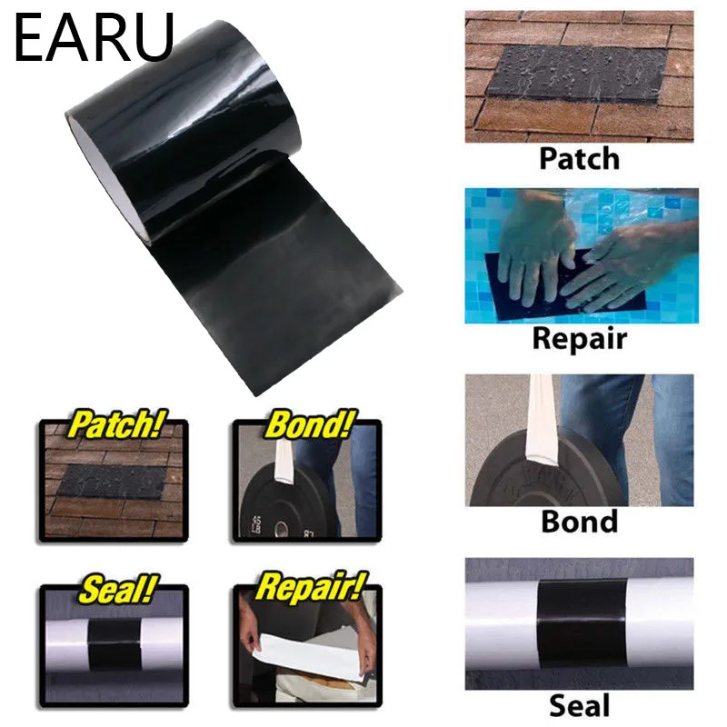 

150x10cm Super Strong Fiber Waterproof Tape Stop Leaks Seal Repair Tape Performance Self Fix Tape Fiberfix Adhesive Tape