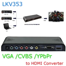 Новый VGA/компонентный ypbpr/Композитный RCA CVBS + аудио 1080 P HDMI конвертер бренда масштабирования Lenkeng