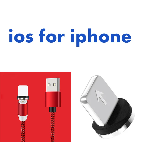 1 м/2 м Магнитный USB кабель для IPhone Xs Xr 8 7 Plus 6S usb type C кабель Micro USB кабель для зарядки для samsung Xiaomi HUAWEI LG - Цвет: Темно-серый