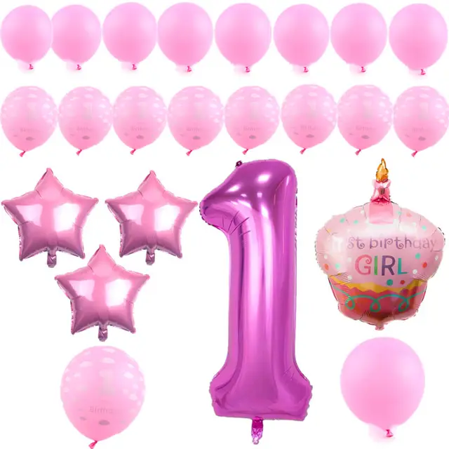 XXPWJ Free shipping hot 1 year old happy balloon set children's