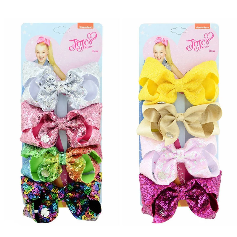

3PCS/4PCS 4.3 Inch Girls Sequin Hair Bows Kids Hair Clips Baby Princess Barrettes Ribbon Bows Hairpins Fashion Hair Accessories