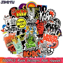 100 pçs rock adesivo música retro banda graffiti jdm adesivos para diy guitarra motocicleta portátil bagagem skate carro snowboard(China)