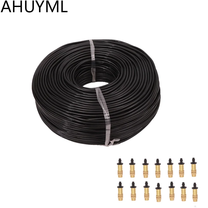 30M 4/7 Hose+10 Copper Spray Sprinklers Tee Gardening Irrigation System