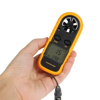 

GM816 Digital LCD display Wind Speed Measurement Gauge test Meter Sport Anemometer NTC Thermometer Bcaklight & Storage bag