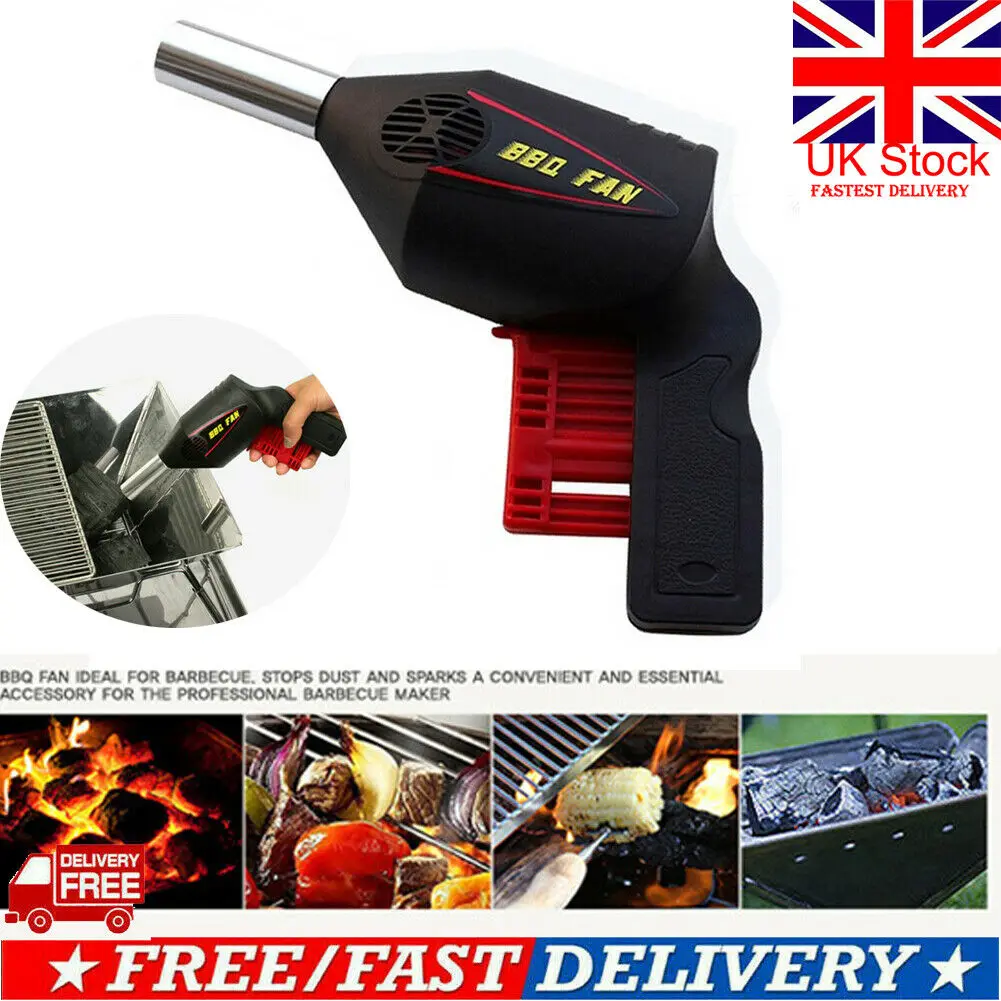 

Manual/Electric BBQ Fan Air Blower Outdoor Picnic Grill Barbecue Cooking Tool E