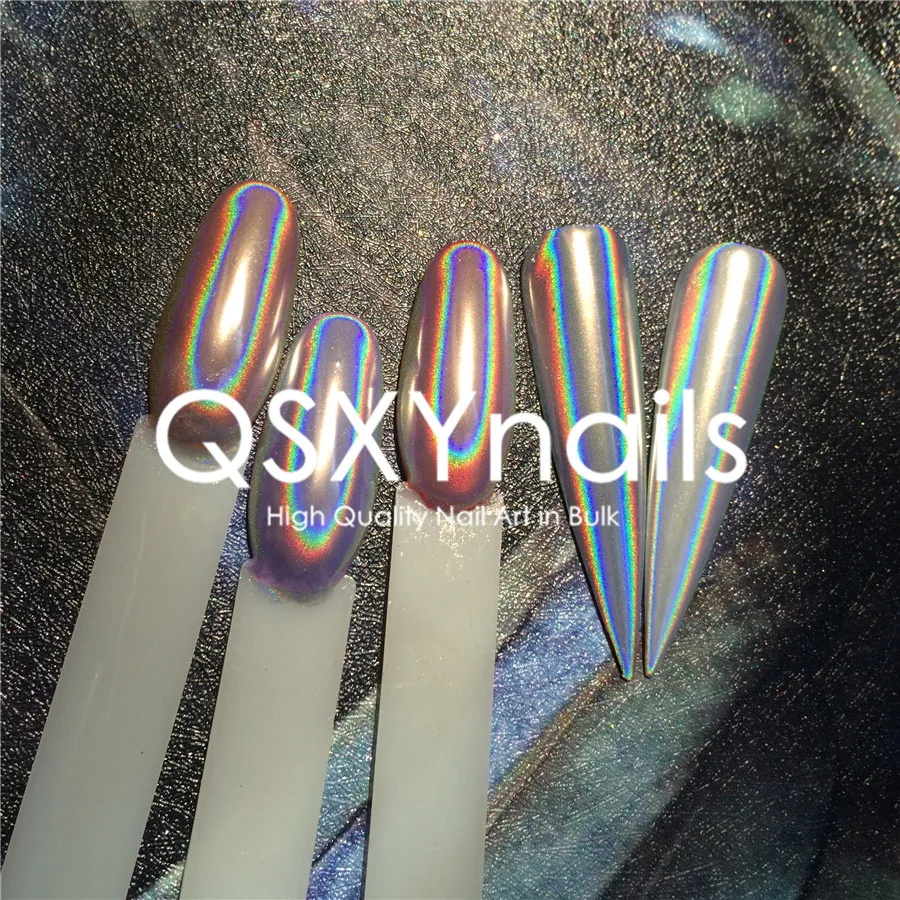 

WHOLESALE 50g High Grade Holographic Powder Top Pigment Chrome Mirror Powder Unicorn Nails Glitter for Gel Nail Polish Manicure
