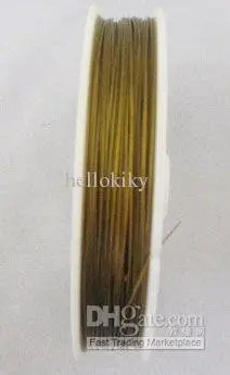 

10ROLLS 100 M Golden Tiger Tail Beading wire 0.38mm/0.45mm M80