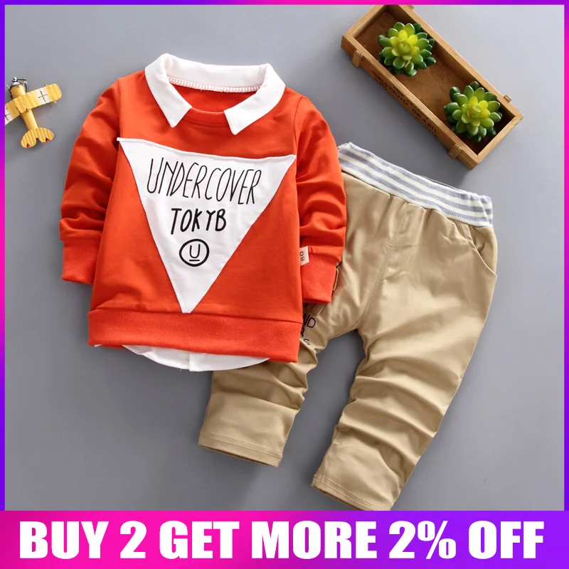 

BibiCola baby boys clothing set autumn fashion formal outfits cotton tracksuit set for infant clothes toddle kids gentleman suit