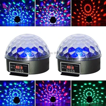 

2pcs/lot Mini RGB LED Crystal Magic Ball Stage Effect Lamp Bulb Sound Activated