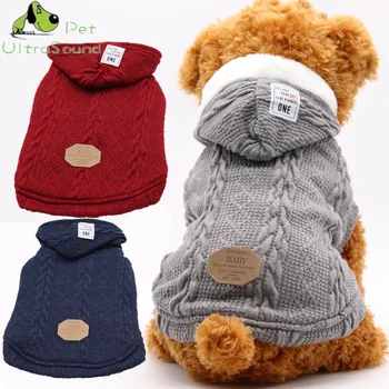 

New Autumn Winter Pet Dog Wool Sweater Cat Coat Korean Warm Wind Retro Colors Loose Cuffs Solid Fashion Warm Dog Puppy Sweaters