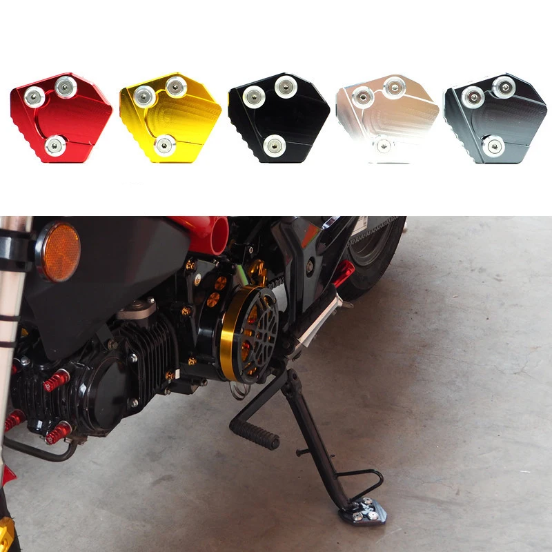 Motorcycle side stand tripod foot extension pad supporting plate For