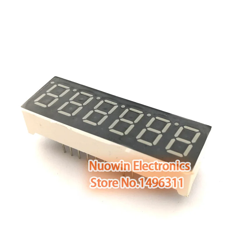 

10pcs 7 segment Common Anode 6 Bit digital Tube 0.36" 0.36in. Red LED Display 7 segmentos LED Digital tube