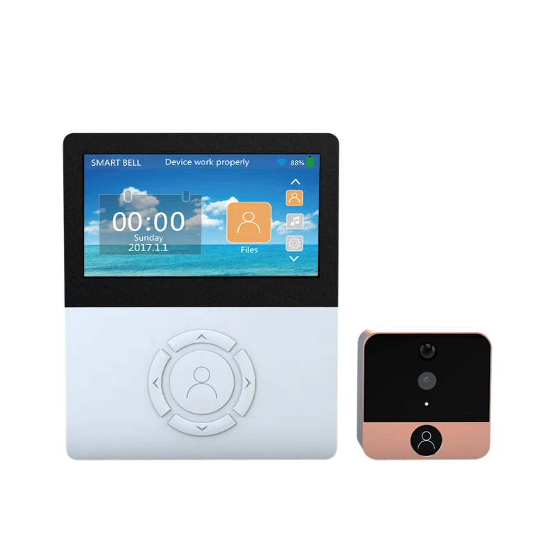 

Security 1.0MP WiFi Wireless Digital Peephole Door Viewer 4.5" Screen Apartment Door Camera Wifi Doorbell IR Infrared Video Talk