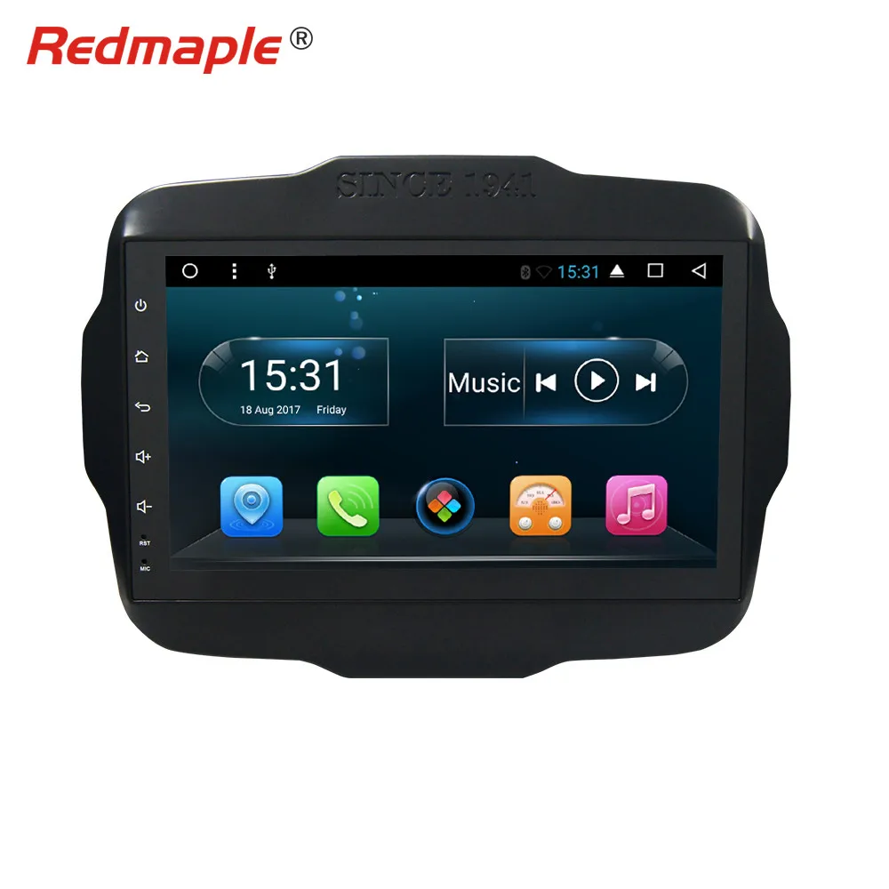 

9" Quad Core Android 7.1 Car Radio DVD Player Stereo For Jeep Renegade 2015 2016 2017 Auto GPS Navigation Multimedia 2G+16G 2din