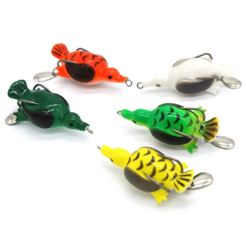 

1PCS 5/6.5cm Fishing Lures Lure Fishing Pesca Soft Frog Pike Baits Sinking Bait Wobblers Artificial Duck