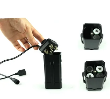 

(2pcs/lot ) Waterproof Plastic Rechargeable 8.4V Battery Pack Battery Holder Case Black color With Holster