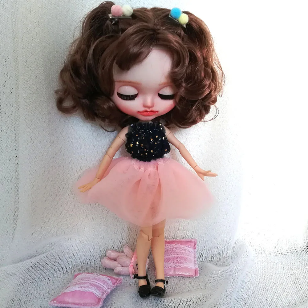 2 шт./компл. жилет и платье короткая юбка комплект для Blyth куклы одежда аксессуары