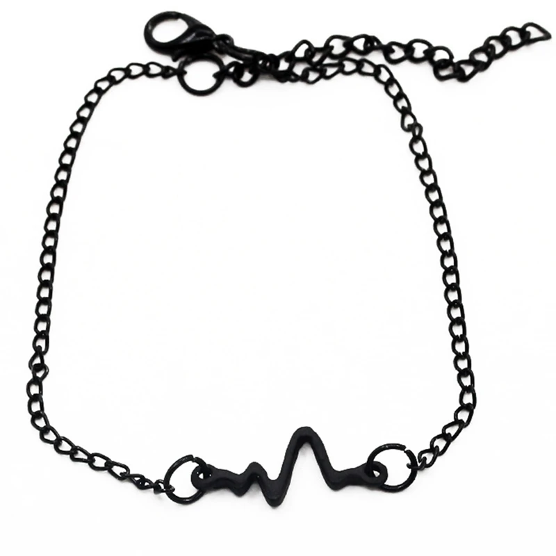 

Simple Personality Bracelet Couple Heartbeat Frequency Bracelet Pulseras Mujer