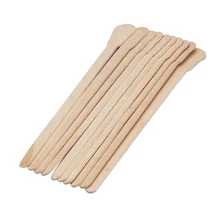 Лучший 50 шт/10 шт Деревянный Воском шпатель для воска язык утилизируемые бамбуковые палочки крем для удаления волос палочка для воска Уход за волосами тела