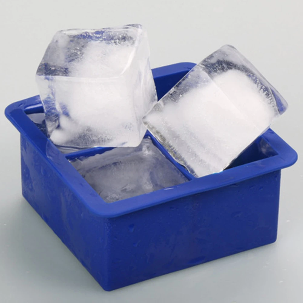 4 полости силикона квадратной формы льда формы DIY морозильник лоток Желе чайник Инструмент