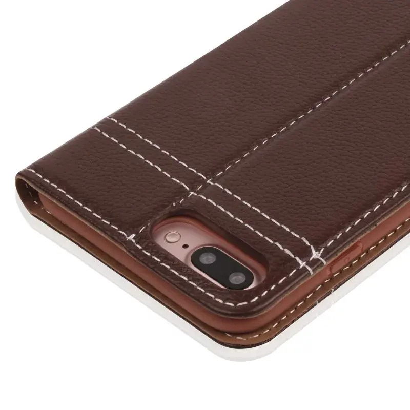  Luxury Original Brand GEBEI Genuine Leather Flip Unique Magnet Design Stand Case Cover For iPhone 1