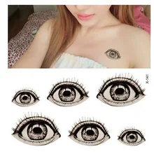 1pcs Waterproof Tattoo Sticker Halloween Terror Big Eyes Pattern Temporary Tattoos Body Art