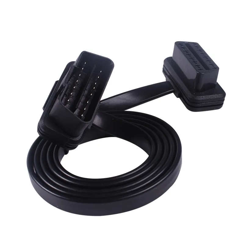 60 см 100 тонкий как лапша OBDII OBD2 16Pin ELM327 штырь гнездо удлинитель локтя OBD 2