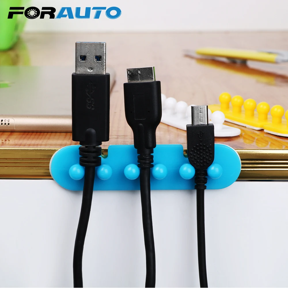 Car Wire Holder Auto Charger Line Clasp Clamp Self adhesive Cable