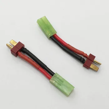 

100pc T plug Male to Small Tamiya Female 14AWG Silicon Cable Wire Connector Adapter 50mm