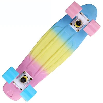 Детский скутер, высокое качество, пастельный скейтборд, стильная доска, 2" x 6", мини Лонгборд, ретро Круизер, скейтборд - Цвет: Style 1