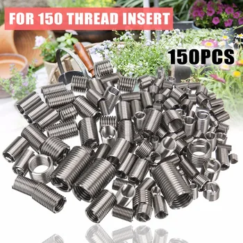 

150pcs Stainless Steel M3 M4 M5 M6 M8 Thread Repair Insert Kit Set Helicoil Hardware Repair Tools Mayitr