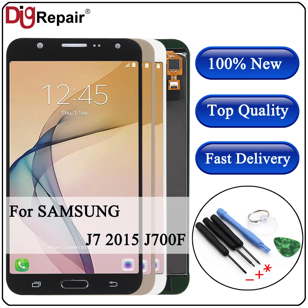 

For Samsung Galaxy J7 2015 J700F SM-J700M J700H J700DS LCD Display digitizer Touch screen Replacements For Samsung J7 2015 lcd