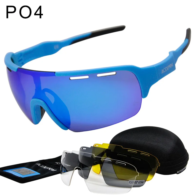 ACEXPNM Brand New Men Polarized Cycling Glasses Outdoor Sports Cycling Goggles TR90 Mountain Bike Cycling Sunglasses Eyewear - Цвет: PO4