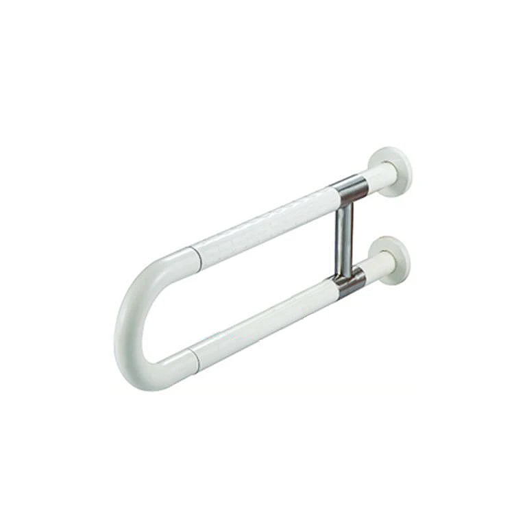 

100% High Quality Hardware Flip Up Grab Bar With Stainless Accent For Older Off White